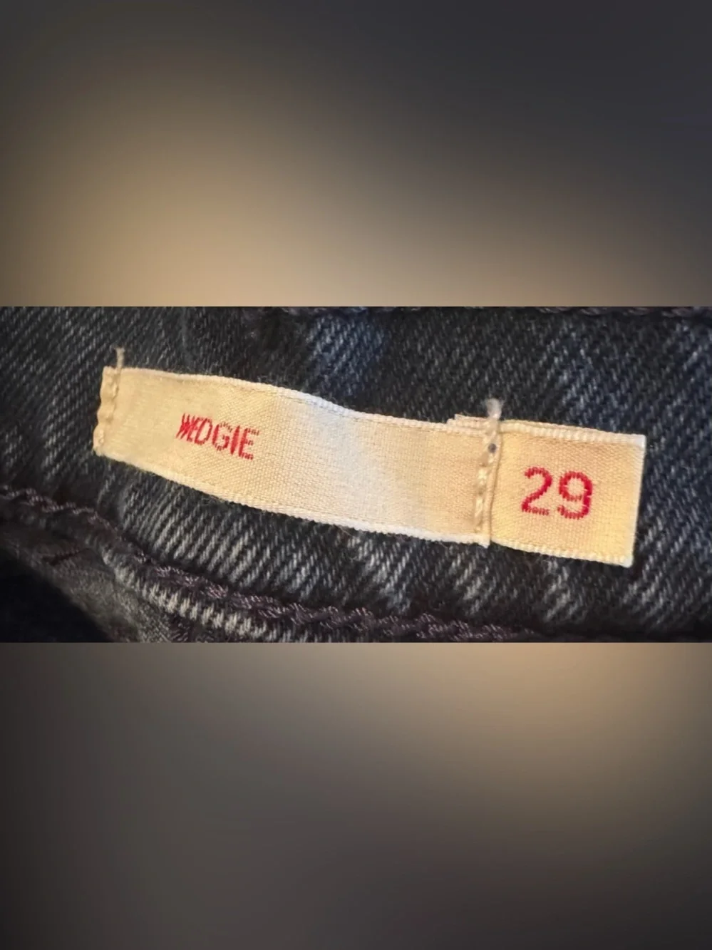 Levi’s Wedgie Straight Leg Dark Wash Jeans with Frayed Hem - Size 29